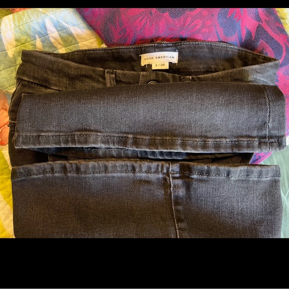 GOOD AMERICAN NWOTs Unworn Black Jeans Sz 2 / 26 - Picture 10 of 11
